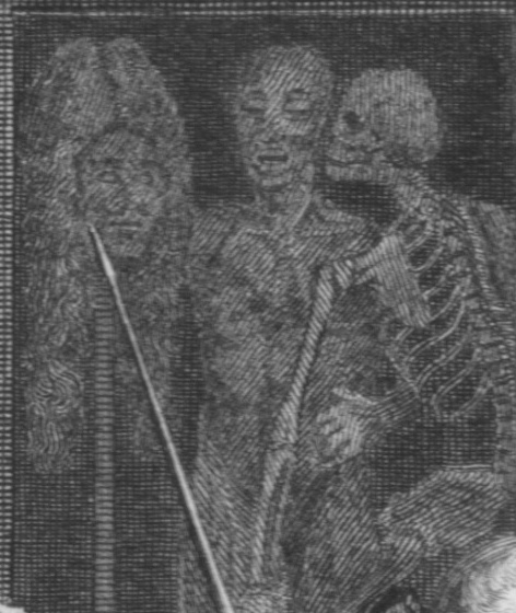 Marriage a la Mode: Plate 3: Skull